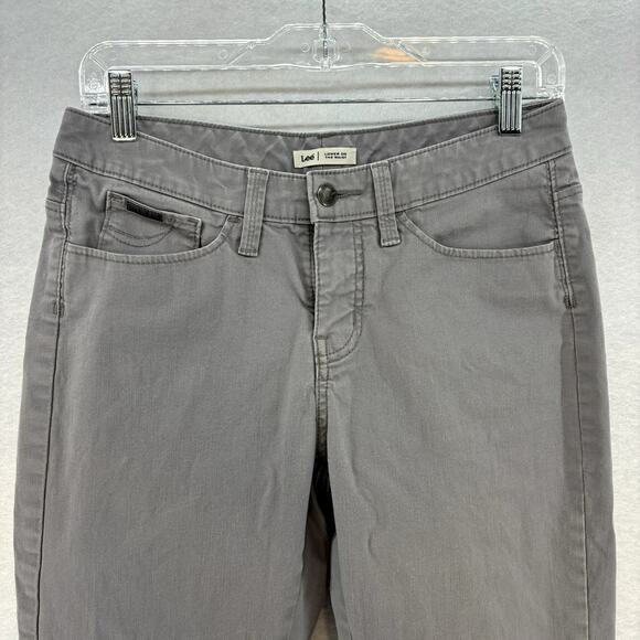 Lee Lower on the Waist Gray Capri Jean Pants Casual Retro Spring Women size 4 - Picture 3 of 10